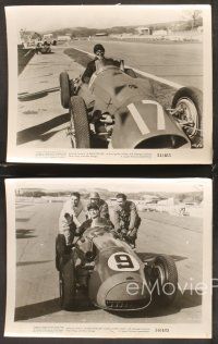 5a515 RACE FOR LIFE 5 8x10 stills '54 cool images of Richard Conte driving race car on track!