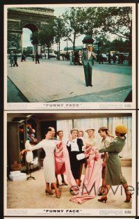 5a249 FUNNY FACE 5 color 8x10 stills '57 Fred Astaire, Kay Thompson, but no Audrey Hepburn!