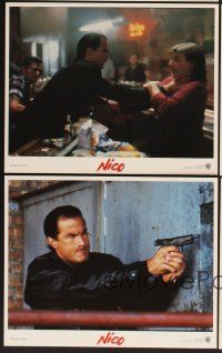 5a173 ABOVE THE LAW 8 int'l 8x10 mini LCs '88 great images of Steven Seagal as Nico!
