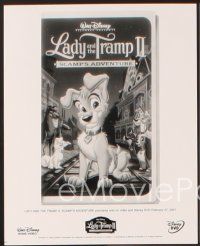 5a152 LADY & THE TRAMP II: SCAMP'S ADVENTURE video presskit '01 Walt Disney canine cartoon sequel!