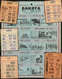 5b031 LOT OF 6 LOCAL MOVIE THEATER CALENDARS '40s-70s each shows what played for an entire month!