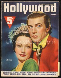 5b121 HOLLYWOOD magazine December 1937 Gary Cooper & Sigrid Gurie in The Adventures of Marco Polo!