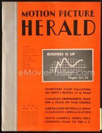 5b093 MOTION PICTURE HERALD exhibitor magazine March 14, 1942 To the Shores of Tripoli, Male Animal