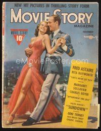 5b155 MOVIE STORY magazine Nov 1941 Fred Astaire & sexiest Rita Hayworth in You'll Never Get Rich!