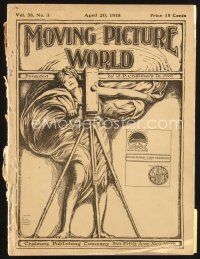 5b084 MOVING PICTURE WORLD exhibitor magazine April 20, 1918 Theda Bara, all-black Ebony Comedies!