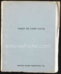 5b310 NIGHT OF CAMP DAVID first draft script '66 screenplay by Kedrick Young & Harold Jacob Smith