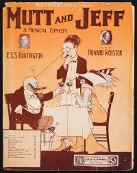 5b263 MUTT & JEFF stage play sheet music '11 Sweet Land of Dreams, great cartoon image!