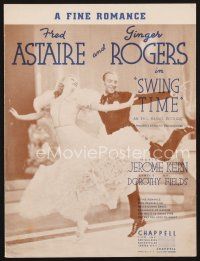 5b276 SWING TIME sheet music '36 Fred Astaire & Ginger Rogers dancing, A Fine Romance!