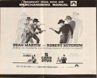 5b324 5 CARD STUD pressbook '68 cowboys Dean Martin & Robert Mitchum play poker!