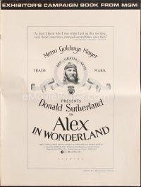 5b325 ALEX IN WONDERLAND pressbook '71 Donald Sutherland, Jeanne Moreau, Paul Mazursky