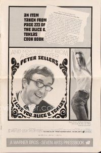 5b372 I LOVE YOU, ALICE B. TOKLAS pressbook '68 Peter Sellers eats turned-on marijuana brownies!