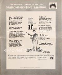 5b374 IF pressbook '69 introducing Malcolm McDowell, Christine Noonan, directed by Lindsay Anderson