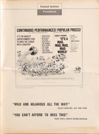 5b379 IT'S A MAD, MAD, MAD, MAD WORLD pressbook '64 great art of entire cast by Jack Davis!