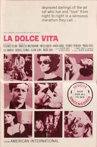 5b381 LA DOLCE VITA pressbook R66 Federico Fellini, Marcello Mastroianni, sexy Anita Ekberg!