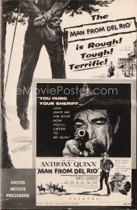 5b388 MAN FROM DEL RIO pressbook '56 Katy Jurado, art of gunslinger Anthony Quinn!