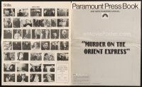 5b396 MURDER ON THE ORIENT EXPRESS pressbook '74 Agatha Christie mystery directed by Sidney Lumet!