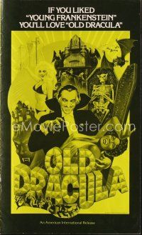 5b400 OLD DRACULA pressbook '75 Vampira, David Niven as the Count, Clive Donner, wacky horror art!