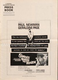 5b417 SWEET BIRD OF YOUTH pressbook '62 Paul Newman, Geraldine Page, from Tennessee Williams play!