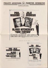 5b422 TORN CURTAIN pressbook '66 Paul Newman, Julie Andrews, Alfred Hitchcock tears you apart!