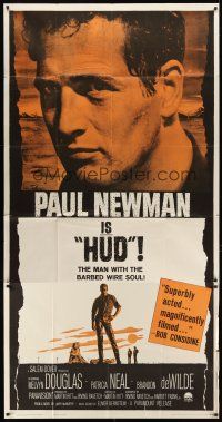 5c610 HUD 3sh '63 cool different super close up of Paul Newman, Martin Ritt classic!