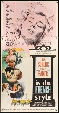 5c614 IN THE FRENCH STYLE 3sh '63 art of sexy Jean Seberg in Paris, written by Irwin Shaw!