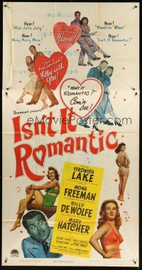 5c619 ISN'T IT ROMANTIC 3sh '48 Veronica Lake, Paramount's great big happy love-story-with-music!
