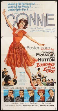 5c635 LOOKING FOR LOVE 3sh '64 great full-length art of sexy singer Connie Francis!