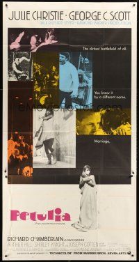 5c677 PETULIA style B 3sh '68 Richard Lester directed, pretty Julie Christie & George C. Scott!
