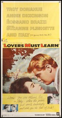 5c685 ROME ADVENTURE int'l 3sh '62 Troy Donahue & Angie Dickinson in romantic close up in Italy!