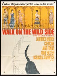 5c709 WALK ON THE WILD SIDE INCOMPLETE 3sh '62 art of black cat on stairs & sexy stars on balcony!