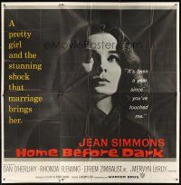 5c178 HOME BEFORE DARK 6sh '58 pretty untouched Jean Simmons is a wife on the rim of insanity!
