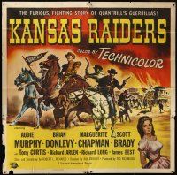 5c182 KANSAS RAIDERS 6sh '50 Audie Murphy, the fighting story of Quantrill's guerrillas!