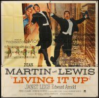 5c187 LIVING IT UP 6sh '54 sexy Janet Leigh watches wacky Dean Martin & Jerry Lewis!