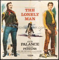 5c188 LONELY MAN 6sh '57 full-length art of Jack Palance & Anthony Perkins!