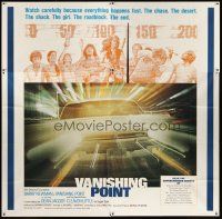 5c218 VANISHING POINT int'l 6sh '71 car chase cult classic, cool different larger car image!