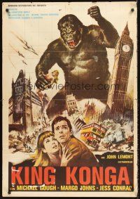 5c438 KONGA Argentinean R70s Brown artwork of giant angry ape terrorizing London!