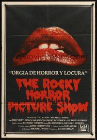 5c494 ROCKY HORROR PICTURE SHOW Argentinean '75 classic c/u lips image, a different set of jaws!