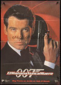 5c531 TOMORROW NEVER DIES Argentinean '97 super close image of Pierce Brosnan as James Bond 007!