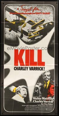 5c017 CHARLEY VARRICK English 3sh '73 Walter Matthau in Don Siegel crime classic!