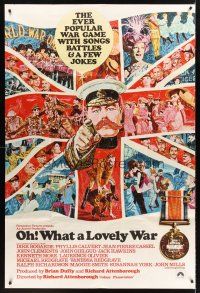 5c013 OH WHAT A LOVELY WAR English 40x60 '69 Attenborough's wacky WWII musical, different art!