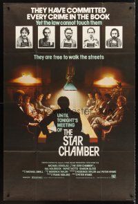 5c015 STAR CHAMBER English 40x60 '83 judge Michael Douglas has a secret that will affect us all!