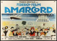 5c231 AMARCORD horizontal Italian 1p R70s Federico Fellini classic comedy!
