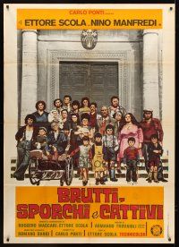 5c254 DOWN & DIRTY Italian 1p '76 Ettore Scola's Brutti sporchi e cattivi, cast portrait by Sandro!