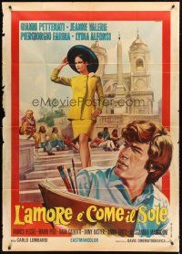 5c286 L'AMORE E COME IL SOLE Italian 1p '69 art of sexy Jeanne Valerie by Renato Casaro!