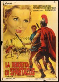 5c319 REVENGE OF SPARTACUS Italian 1p '65 Michele Lupo's La vendetta di Spartacus, cool artwork!