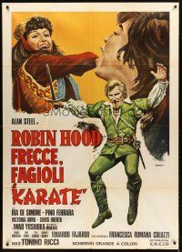 5c320 ROBIN HOOD FRECCE, FAGIOLI E KARATE Italian 1p '76 kung fu & swashbuckler art by Originario!