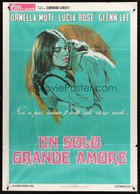 5c353 VIOLATION OF LAURA Italian 1p '72 art of pretty Ornella Muti in romantic embrace!