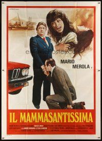 5c072 BIG MAMMA Italian 2p '79 cool Crovato art of Mafia boss & screaming woman!