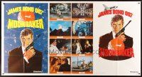 5c050 MOONRAKER advance 1-stop poster '79 great different art of Roger Moore as James Bond!