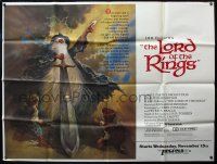 5c055 LORD OF THE RINGS subway poster '78 J.R.R. Tolkien classic, Bakshi, Tom Jung fantasy art!
